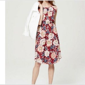 EUC red floral print dress